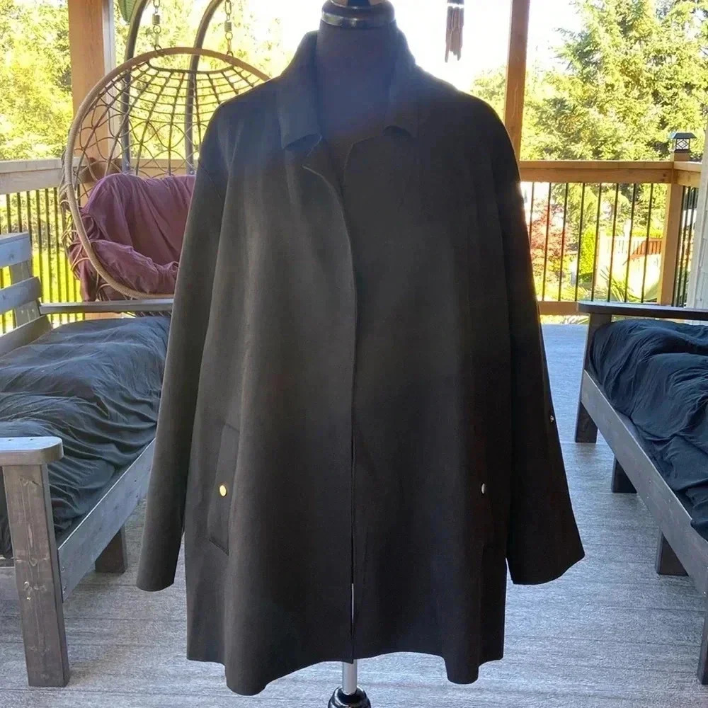 Ulla  Popken| Faux Suede Coat